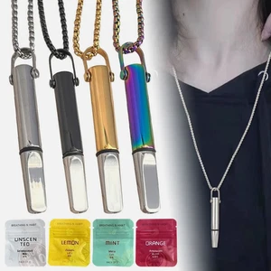 Rauchentwöhnung Kette Mit Pfeife, Halskette Rauchfrei Atem Halskette Stressabbau - Bild 1 von 34