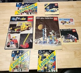 Lego Space Rocket Base 483 + 6927 + 462 + Technics Instruction Booklets Only Lot