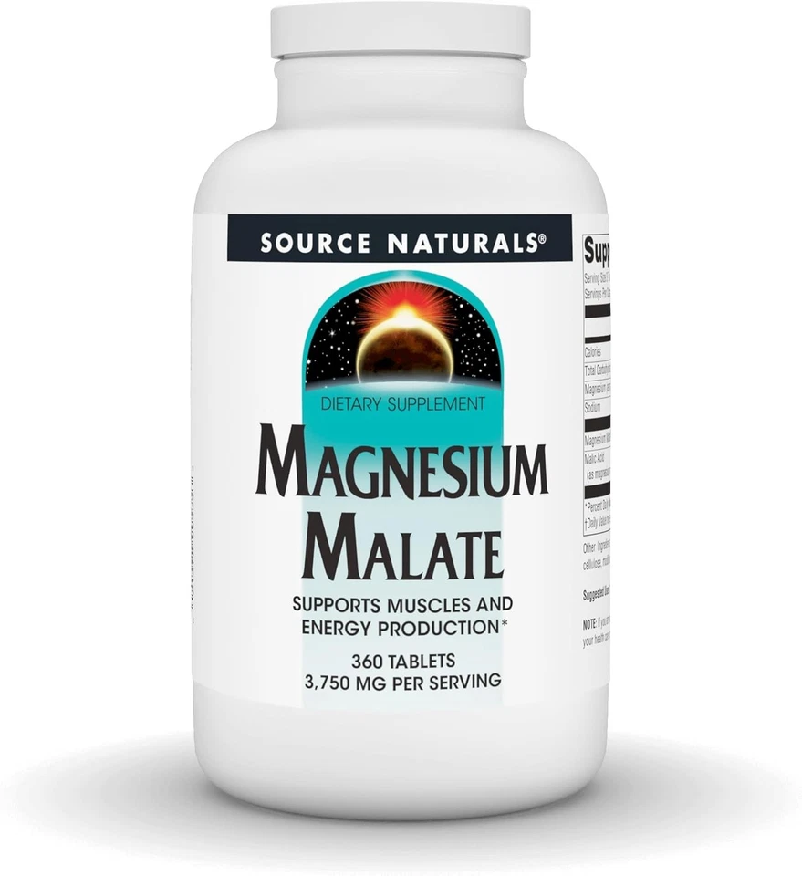 Malato de magnesio Source Naturals 3750 mg por porción - 360 unidades (paquete de 1)  Foto 1 de 4