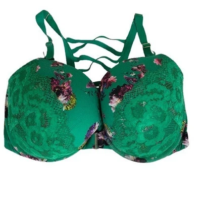 Sujetador Cacique Boost Plunge Floral Encaje Cierre Frontal 42G Romántico Lencería Audaz Foto 1 de 4