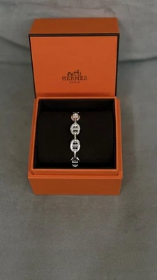 Pulsera brazalete Hermes Farandole plata talla corta y estándar Foto 1 de 4
