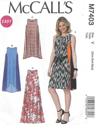 McCall's Easy Pattern M7403 Misses Dress Loose-fit, Pullover Tent Dress Sz Xs-M - Image 1 of 4