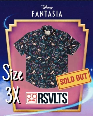 Camisa 2025 RSVLTS Disney Fantasia Kunuflex Chernabog Nueva con Etiquetas Sellada en BOLSA 3XL Foto 1 de 4