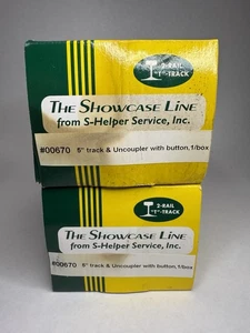 2 x S-Helper Service Showcase #00670 5” S-Gauge Track & Uncoupler w/ Button A20 - Picture 1 of 6