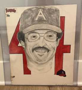 Lote de (15) obras de arte originales de estrellas de MLB alrededor de 1980 con todas autografiadas - Imagen 1 de 15