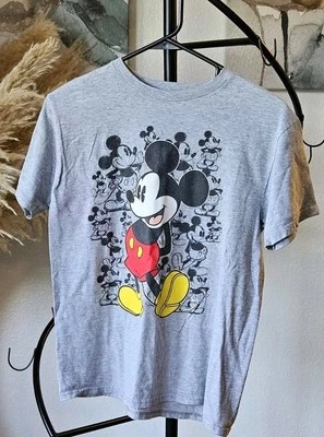 Disney Mickey Mouse Grey Cotton Blend T-shirt Size Kids XL 14-16 - Image 1 of 4