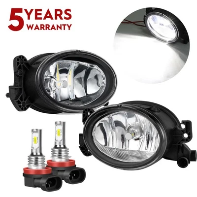 Front Fog Light Set For 2006-2011 Mercedes Benz ML350 2008-2011 C300 & H11 Bulbs - Изображение 1 из 4