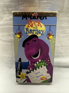 Barney Rock With Barney VHS 1991 Video Tape Sing Along Song Purple Dinosaur RARE - Bild 1 von 6