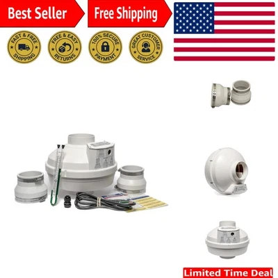 Ventilador de mitigación de radón AMG de alto rendimiento - Kit de instalación silencioso de 3” incluido Foto 1 de 4