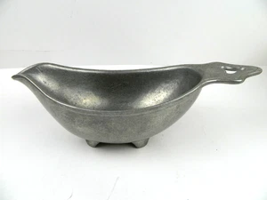 BATEAU À SAUCE TAVERNE EN ÉTAIN WILTON ARMETALE, PIEDS 10", COLOMBIE, PA USA, 1973 - Photo 1/7