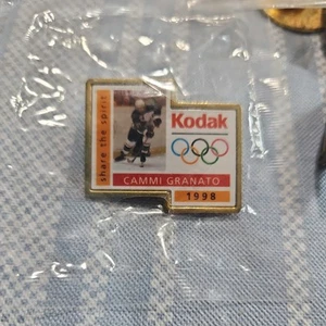 Kodak USA Olympics Hockey Cammi Granato 1998 Lapel Pin NEW IN PACKAGE - Picture 1 of 5