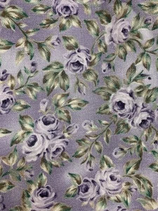 1 Yard Purple Flowers , Beth Ann Bruske “ 44” Wide 100% Cotton - Picture 1 of 1