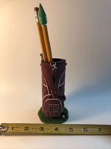Vintage Lot A-18 A&M Golf Bag Desk pencil holder / New In The Box - Picture 1 of 4