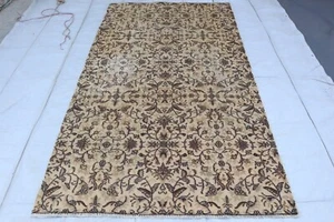1960er Antik Serapi Teppich 5x8'8 ft Tribal Rug - Beige Afghan Handarbeit Niedrigflor Teppich - Bild 1 von 16