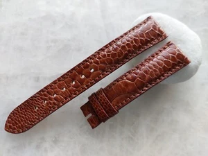 18mm/16mm Genuine Brown Ostrich Leather Padded Watch Strap Band - Picture 1 of 1