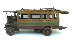 C R BUS PARISIEN "BRILLÉ-SCHNEIDER " 1911 TÔLE REF 976 Lg 29 cm à restaurer - Imagen 1 de 8