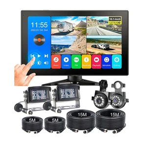 10" Quad Monitor DVR BT MirrorLink FM Rear View Backup Camera For Truck Caravan - Picture 1 of 24