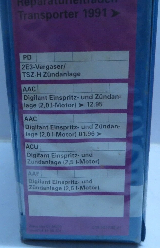 Guía De Reparación VW T4 "Mecánica De Motores" Manual, Instrucciones - Imagen 1 de 3