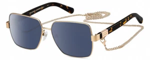 Marc Jacobs MARC495S Women Sunglasses Gold Copper Tortoise Havana/Blue Grey 58mm - Picture 1 of 2