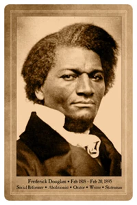 FREDERICK DOUGLASS African American Civil War Abolition Cabinet Card PHOTO RP - Picture 1 of 1