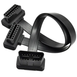 16 Pin OBD2 OBD II Splitter Adapter Cable Male to Dual Female J1962 Port Y Cable - Picture 1 of 8
