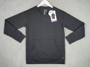 Mondetta weiches Fleece Sweatshirt Damen XS Pullover mit Kängurutasche - schwarz - Bild 1 von 10