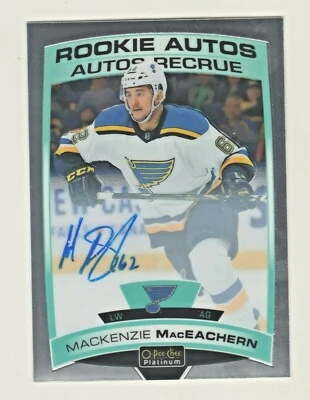 2020-21 O-Pee-Chee Platinum ROOKIE AUTOS MACKENZIE MacEACHERN RC ON CARD AUTO - Image 1 of 2