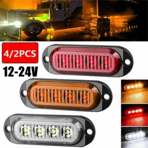 LED Clearance Lights Side Marker Lamps White Amber Red Trailer Truck RV 12V-24V - Picture 1 of 13