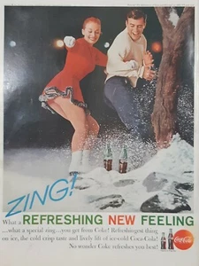 1961 vintage Coca-Cola print ad, refreshing new feeling. - Picture 1 of 1