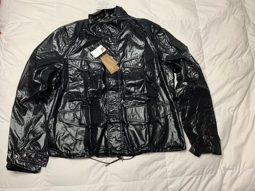 Autentica giacca in nylon nera Gucci da uomo taglia 54*