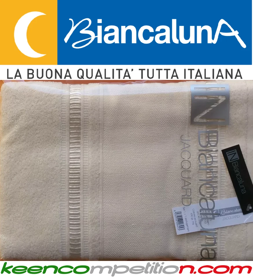 BIANCALUNA SET SPUGNE ASCIUGAMANO VISO OSPITE TELA AIDA RICAMARE PUNTO CROCE