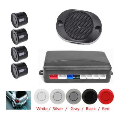 4 Sensors Buzzer Car Parking Sensor System with Audible Alarm / Waterproof Back - Image 1 of 4