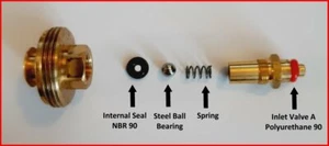SERVICE KIT for Brass Regulator Valve - Weihrauch HW100 Spring, BB & Seals - Picture 1 of 4
