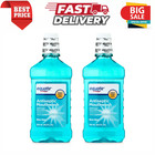 (2 Pack) Equate Antiseptic Mouthwash Enamel-Safe, Blue Mint, 16.9 fl oz (500 mL)