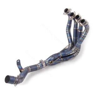 For Kawasaki Z900 Titanium Blue Modified Header System Exhaust Front Link Pipe - Picture 1 of 5