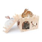 Feeders Bunny House Detachable Playhouse Hideouts Rabbit Castle  Guinea Pig