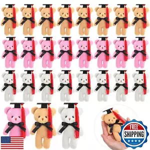 Sotiff 24 Pcs Mini Graduation Bear Plush Gift Stuffed Animal with Cap Gift fo - Picture 1 of 5