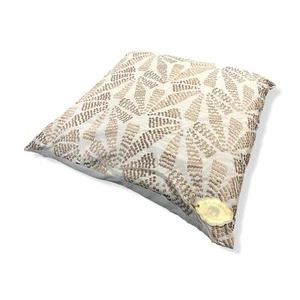 $210 John Robshaw White Beige Agga European Sham Decorative Pillow 26 "Sq - Picture 1 of 4