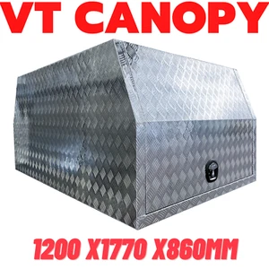 1200x1770x860mm checker aluminum Canopy Toolbox UTE TRUCK 4WD Workmate Storage - Picture 1 of 9