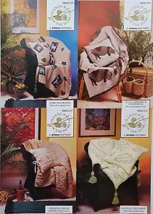 4 x Copricuscini e modelli a maglia Aran 1 di ogni disegno - Foto 1 di 3