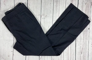 Akris Black White Pinstriped Slim Straight Leg Wool Dress Pants - Size US 8 - Picture 1 of 4