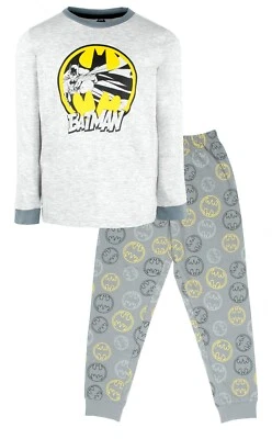 DC COMICS Batman Pyjama Set für Jungen Alter 3-10 Langarm Batman Schlafanzug Set Baumwolle Winter
