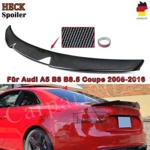for Audi A5 S5 B8 8.5 Coupe 08-17 carbon look spoiler rear spoiler wing lip - Picture 1 of 13