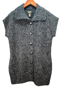 Fenn Wright Manson Wool Alpaca Short Sleeve Full Button Up Down Cardigan Sweater - Picture 1 of 9