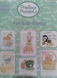 Precious Moments "Furr-ever Friends" Cross-stitch Book Rare Find! - Picture 1 of 9