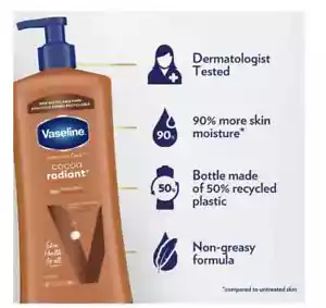 Vaseline Intensive Care Cocoa Radiant Lotion, 32 Oz - Picture 1 of 6