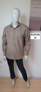 Burton Taille M Regular chemise manches longues beige homme double fit - Imagen 1 de 4