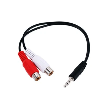 3.5mm Stereo Aux Male to 2 RCA Female Headphone Audio Adapter Splitter Cable - Image 1 of 4