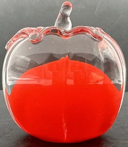Vidrio Artístico Tomate Rojo con Vástago Transparente Pisapapeles Decoración de Cocina - Imagen 1 de 8