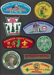 Menge 9 Vintage BSA Patches Keystone Area Council Catalina etc. (Gruppe JJ) - Bild 1 von 2